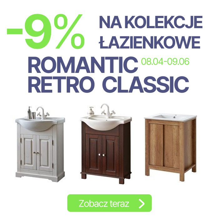 Wyjątkowa Promocja na Kolekcję Łazienkową Retro, Romantici Classic od Comad