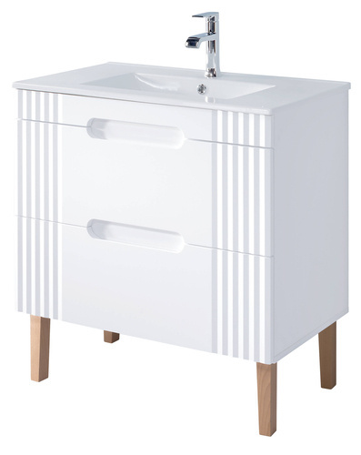 Szafka z Umywalką 80 cm FIJI WHITE