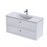 Oristo Szafka z umywalką MONTEBIANCO dwie baterie 120 cm biała