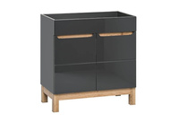 Szafka pod umywalkę 60 cm Bali szary połysk
