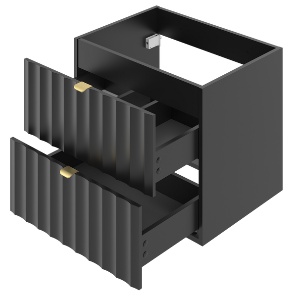 ARCOS-06 - Szafka pod Umywalkę z Blatem 4S 120cm Czarny Mat Zestaw-6