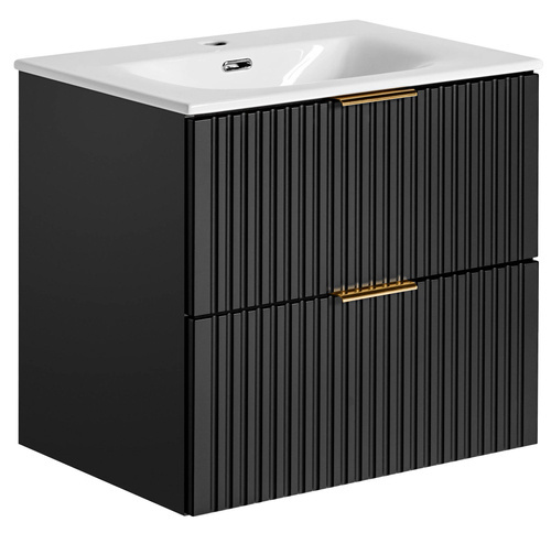 Szafka 60 cm ADEL BLACK z Umywalką SKY