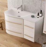 Oristo Szafka pod umywalkę 90 cm OPAL biała prawa