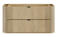 Zestaw Szafka Pod Umywalkę z Blatem 100 cm i Słupek Wysoki Ovalia Cremona