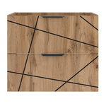 WOOD-02 - Szafka Pod Umywalkę 2S 60cm Dąb Wotan