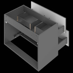 XILO-01 - Szafka pod Umywalkę z Blatem 2S 80cm Szary Mat Zestaw-1