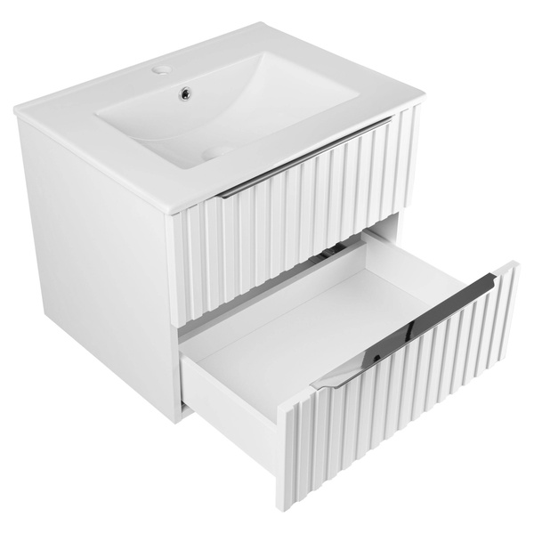 Astor Zestaw Amy 60 cm Szafka z Umywalką Biały Mat