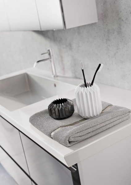 Oristo Szafki z umywalką 125 cm BRYLANT grafitowe L