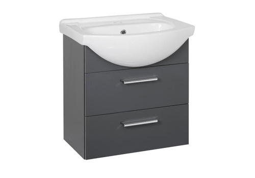 Astor Szafka Z Umywalką 50 cm Aspen Antracyt Połysk