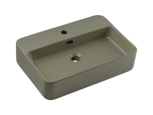 Umywalka Nablatowa Ceramiczna TRUST 2 OLIVER GREEN E-6282 Zielony Mat