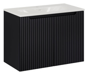 Szafka z umywalką 80 cm Nova Black z drzwiami 
