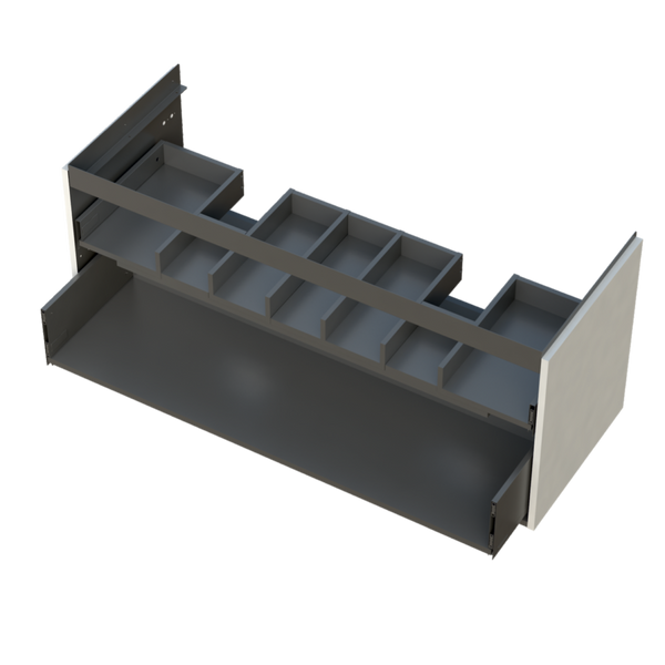 Oristo Szafka z umywalką MONTEBIANCO dwie baterie 120 cm piaskowa