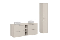 Zestaw Bella Cashmere 140 cm z Umywalkami WIKI i Słupkiem