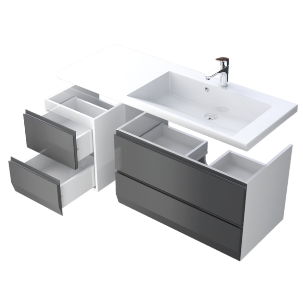 Oristo Szafka pod umywalkę 40 cm BRYLANT grafitowa