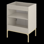 ASPEN-09 - Szafka z Umywalką i Blatem 2D 60cm Kaszmir Zestaw-2 Złoty Stelaż