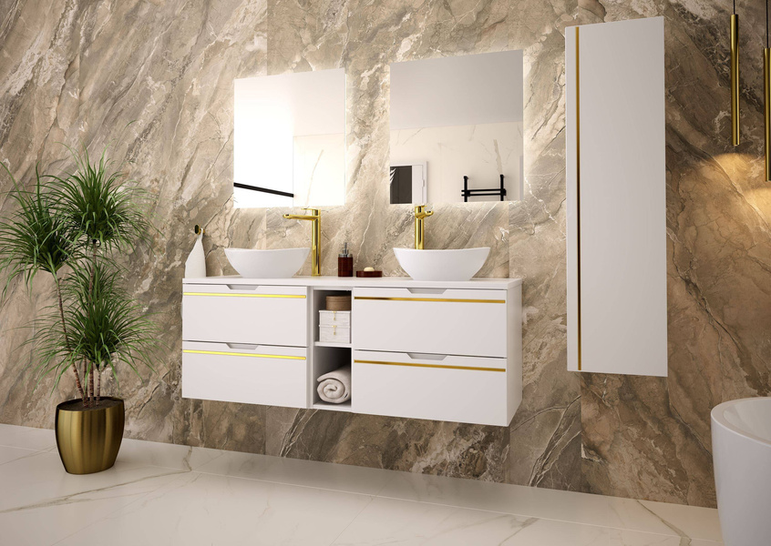 ESPERO-03 - Słupek Wysoki 1-drzwiowy 130cm Biały Mat