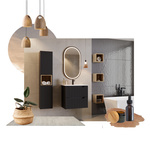 Blat Łazienkowy 50 cm NOVA BLACK