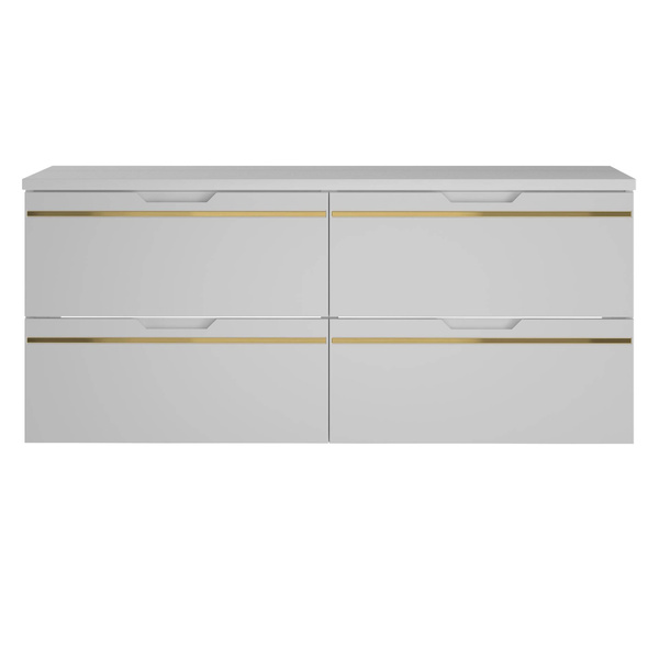 ESPERO-02 - Szafka pod Umywalkę z Blatem 4S 120cm Biały Mat Zestaw-6