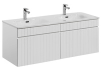 Zestaw 2 Szafek ICONIC WHITE 60cm z Podwójną Umywalką Sky