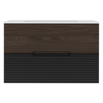 AVELLA-01 - Szafka z Umywalką 2S 80cm Czarny Mat Orzech Zestaw-3