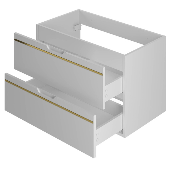 ESPERO-01 - Szafka z Umywalką i Blatem 2S 80cm Biały Mat Zestaw-2