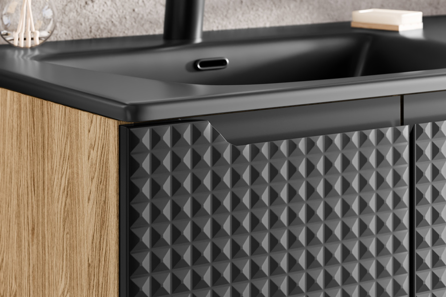 Szafka Pod Umywalkę 60 cm 2D Luxor Black