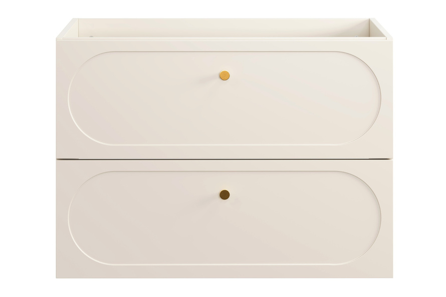 Szafka Pod Umywalkę 80 cm 2 Szuflady Donna Sand