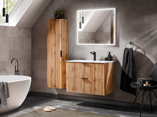 Zestaw 80 cm ADEL OAK z Umywalką SKY