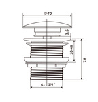Korek do umywalki MONA-MB12 Czarny Mat