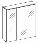 SANTA FE OAK 84-60-A-2D Szafka z Lustrem 60 cm