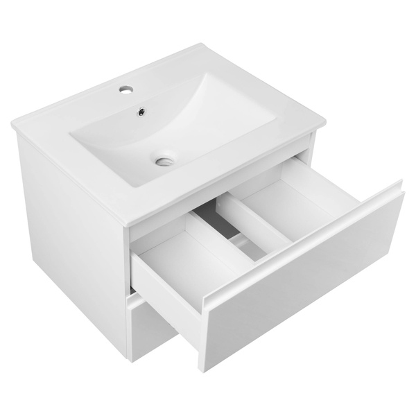 Astor Zestaw Reno 60 cm Szafka z Umywalką Biały Połysk