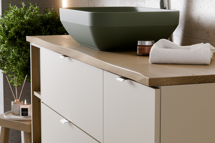 Dalia Cashmere Szafka pod Blat 40 cm 1 Drzwi z Koszem na Pranie