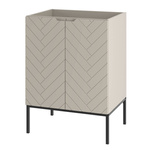 ASPEN-09 - Szafka Pod Umywalkę 2D 60cm Kaszmir Czarny Stelaż