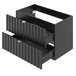 ARCOS-07 - Szafka z Umywalką i Blatem 2S 80cm Czarny Mat Zestaw-2