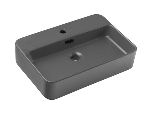 Umywalka Nablatowa Ceramiczna TRUST 2 MATT DARK GREY  E-6282 Ciemny Szary Mat