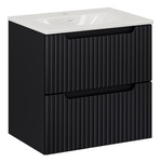 Szafka z umywalką 60 cm Nova Black z szufladami