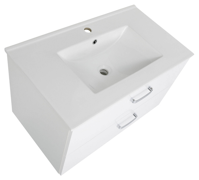 Astor Szafka Z Umywalką Toscania 80 cm Biały Połysk Biały Mat