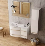 Oristo Szafka z umywalką 90 cm OPAL biała prawa