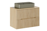 Zestaw Szafka z Blatem 80 cm i Umywalka Nablatowa Nordic Cremona