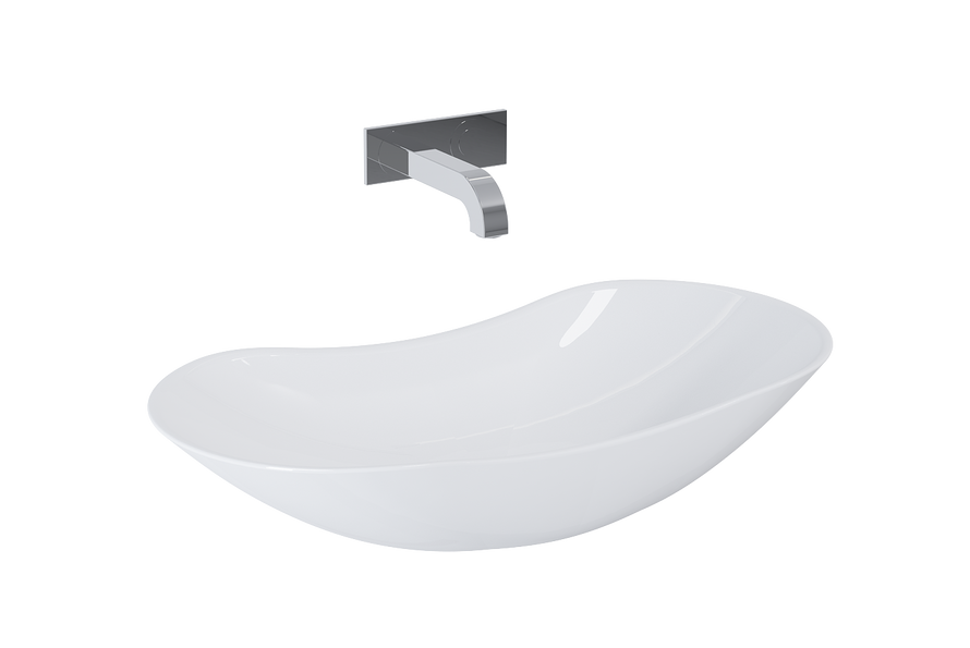 Elita Umywalka Nablatowa Piato Biały Połysk