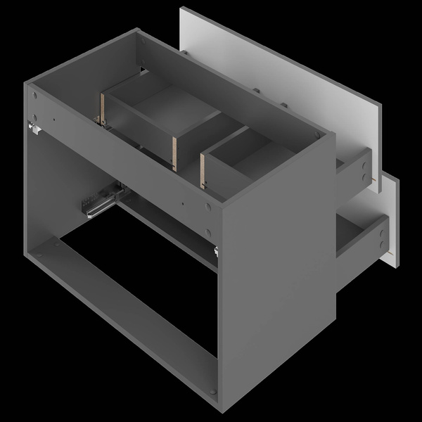 XILO-01 - Szafka z Umywalką i Blatem 2S 80cm Szary Mat Zestaw-2