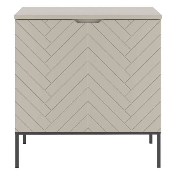 ASPEN-08 - Szafka pod Umywalkę z Blatem 2D 80cm Kaszmir Zestaw-1 Czarny Stelaż