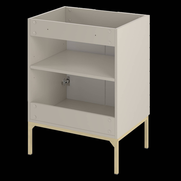 ASPEN-09 - Szafka z Umywalką 2D 60cm Kaszmir Zestaw-3 Złoty Stelaż