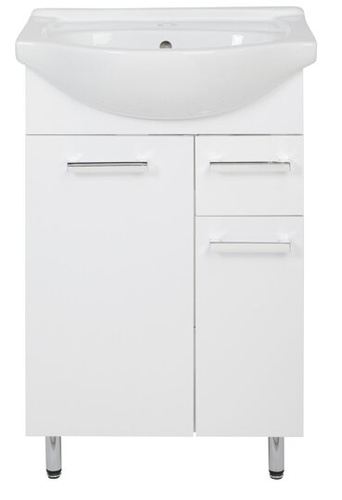 Astor Szafka Z Umywalką 55 cm Lupo Biały Połysk