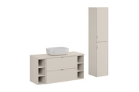 Zestaw Bella Cashmere 120 cm z Blatem, Umywalką Smile i Słupkiem