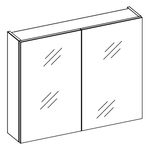 SANTA FE OAK 84-80-A-2D Szafka z Lustrem 80 cm