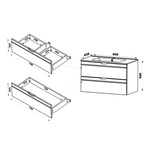 ESPERO-01 - Szafka pod Umywalkę z Blatem 2S 80cm Biały Mat Zestaw-1