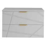 RADOM-06 - Szafka pod Umywalkę z Blatem 2S 80cm Biały Mat Zestaw-1