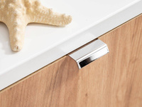 Szafka z umywalką 80 cm Capri dąb 821 z białym blatem