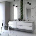 Oristo Szafka z umywalką 85 cm BRYLANT biała